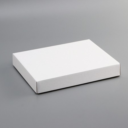 Box the team without print, the lid is a white window without a window 26 x 21.5 x 4 cm