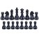 Chess figures tournament leap, plastic, King H-9.5 cm, paw of H-5 cm, 32 pcs