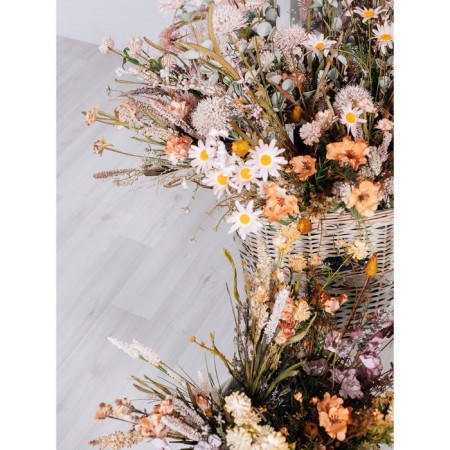 Artificial flower "Coreopsis", height 50 cm, nude color-1