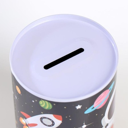 Piggy bank Metal Bank "Space Landscape" mix 12x8x8 cm-5