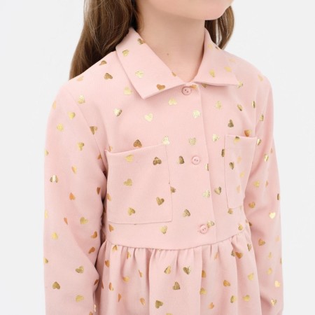 Платье детское KAFTAN "Сердечки", р. 38 (146-152), розовый-4