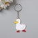 Metal key "White Duck" 4.5x4 cm