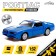 Metal machine Pontiac Firebird, 1:32, doors, inertia, blue color open