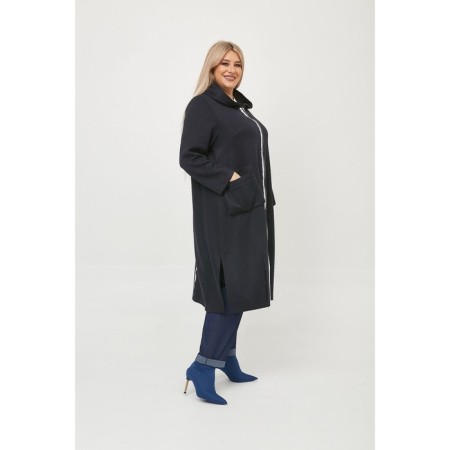 Cardigan female, size 58, blue color-4