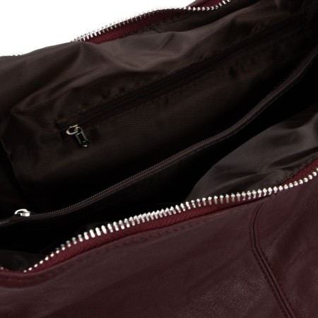 Bag-hoba, lightning department, 3 outer pockets, burgundy color-2