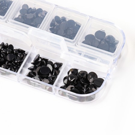 Basic set for inlaid with rhinestones, color black, size from 1.5-6 mm-3