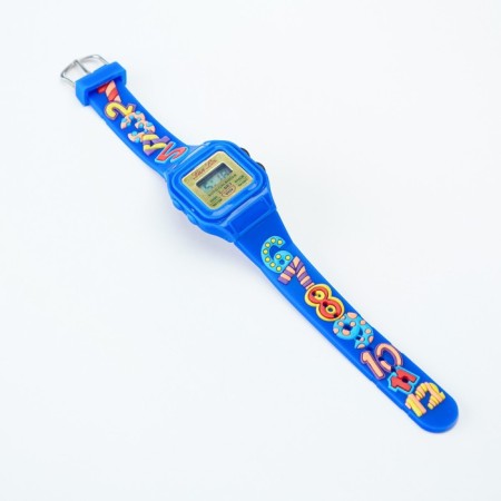 Watch of Electronic children's "numbers", 3 x 3 cm, length 20 cm, blue-3