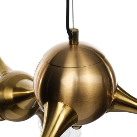 Chandelier "Molecule" 8xg9 brass 73x73x150 cm-8