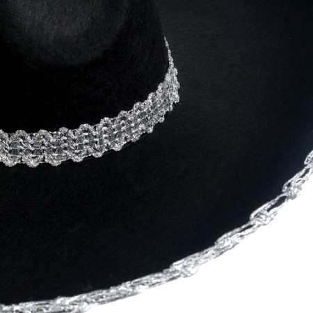 Carnival hat "Sombrero", black color-2
