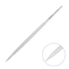 Watercolor brush, snow-white synthetics, round, rubloff Series Aqua White Round No. 7, lengthened white handle, Soft-Touch clip coating