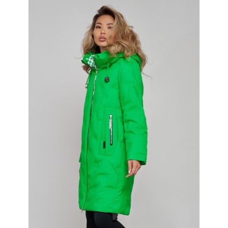 Coat insulated winter female, size 42, green color-22