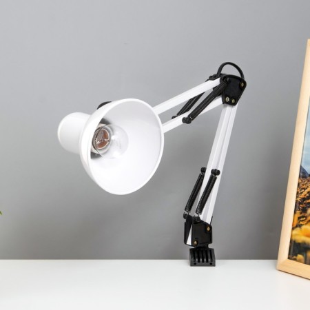 Desktop lamp E27, h = 55 cm, hinged, on the clamp (220V) white Risalux-3