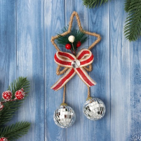 Christmas tree decoration "New Year's genre" star, 18x9 cm