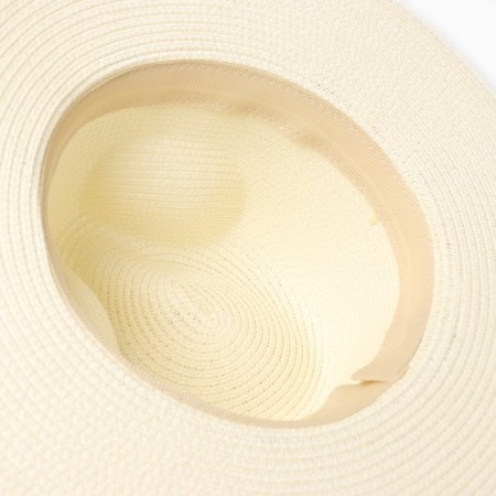 Women's hat with bombs, size 54-56, white color-3