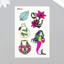 Tattoo on the body phosphorus color 