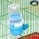 Bird drinker 6 x 13.5 cm, 240 ml, blue/white