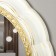 Interior, wall mirror, D = 50.7 cm, white with gold