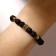 Bracelet Unisex "Bastion" beads, black color with gold, d = 7 cm