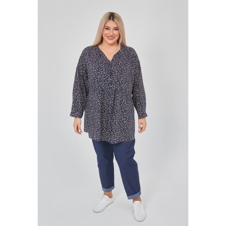 Women's tunic, size 74, dark blue color-2