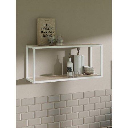 Hinged shelf 800, 800x250x360, white muar/oak sonom