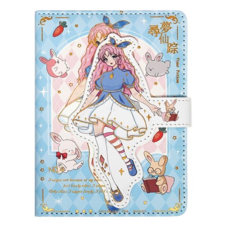 Gift notebook, A6, 100 sheets, a colored block, with a curly knife on a magnet, "anime", mix-1