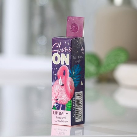 Shine on lip balm, 5 g, fragrance of strawberries, Beauty Fooch-1