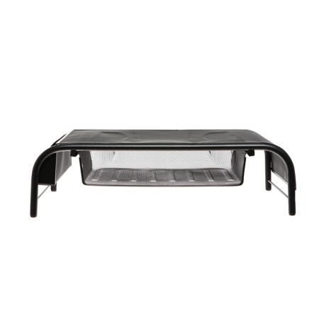 Calligrata laptop stand, with compartments, mesh, metal, black-4