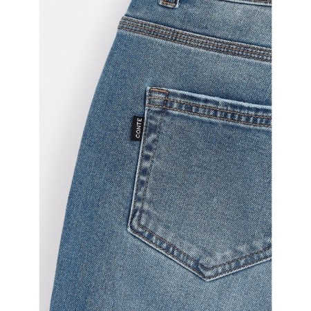Women's jeans with a high landing CONTE ELEGANT SLIM, size L, color Washed Blue-6