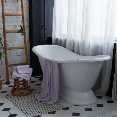 Tmach Love Life Border, 50x90 cm, light-lavender color, 100% cotton, 380 g/m2-4