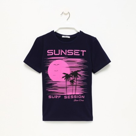 T -shirt for a boy, blue color, height 140
