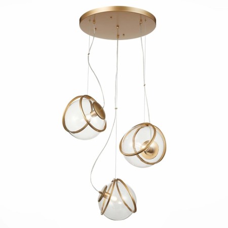 Suspension lamp ST LUCE. SL1181.313.03. Acerra. 3x40 watts, e27, 25x25 cm, brass color-3