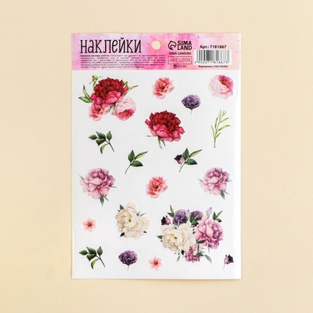 Paper stickers "Flowers", 11 × 16 cm