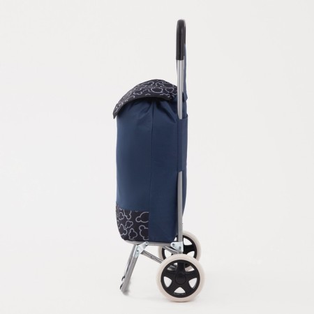 Household bag on a cart on a cord, the color is blue-1