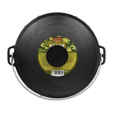 Kazan cast -iron boyscout, with a lid and an arc, 10 liters-1