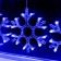 Garland “fringe” 2.4 × 0.9 m with nozzles “snowflakes”, ip20, transparent thread, 150 LED, glow blue, 8 modes, 220 V
