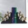 Book holders "constrained by one chain" set 2 pcs 14.5x8.2x12.8 cm