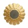Decor Wall metal with a mirror "Flower. Fan" gold 94x94x7 cm
