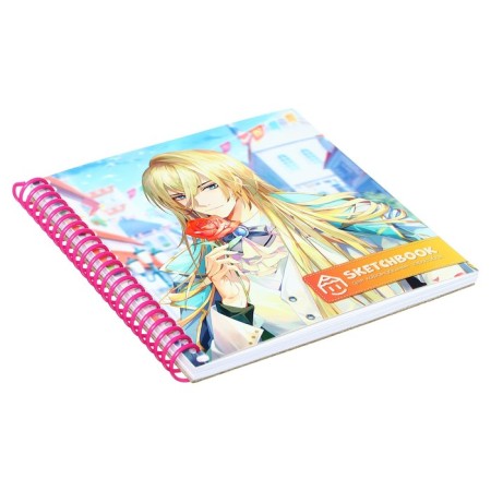A6+ 64 sketchbook on the rowing "Anime", Cardboard cover, solid substrate, glossy lamination, block 60 g/m2-1