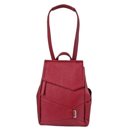 Backpack, valve department, burgundy color 24x12x32cm-2