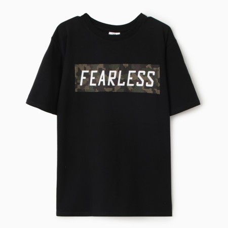 Male Fearless T -shirt, Black color, size 50