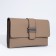 Bag-clate on magnet, long belt, beige color