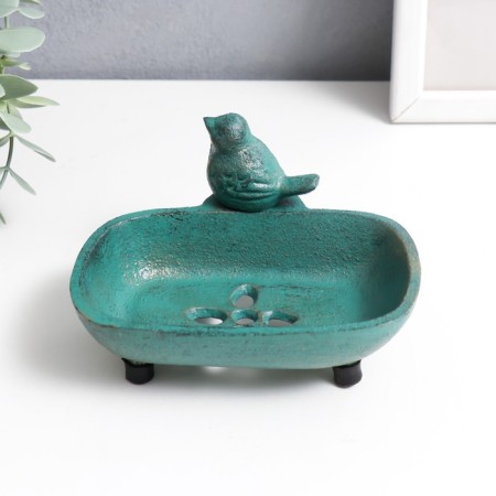 Souvenir cast iron soapy room "Voroskhushki" Patina 7.2x12.8x10 cm-3