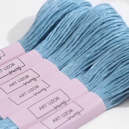 Muline threads, 8 ± 1 m, the color of light blue No. 519-2