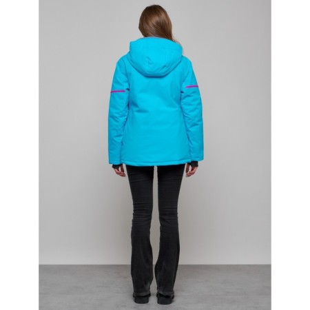 Ski jacket female, size 44, blue color-17