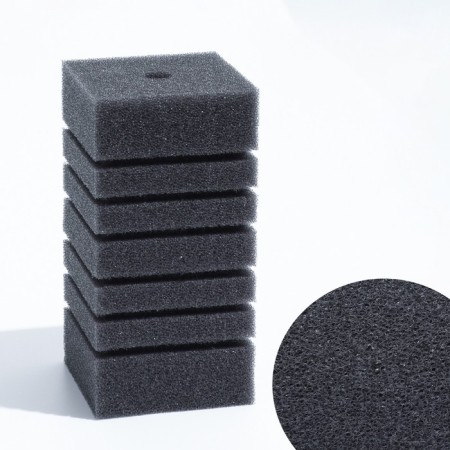 Rectangular sponge for the turbo filter No. 9, 8 x 8 x 16 cm, gray