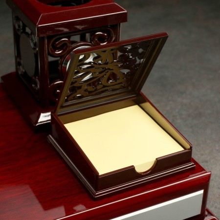 Table 6V1 set (globe, business card holder, calculator, print, paper, handles stand)-6