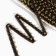 Brown braid with gold, width 1.4 cm, 50 m each