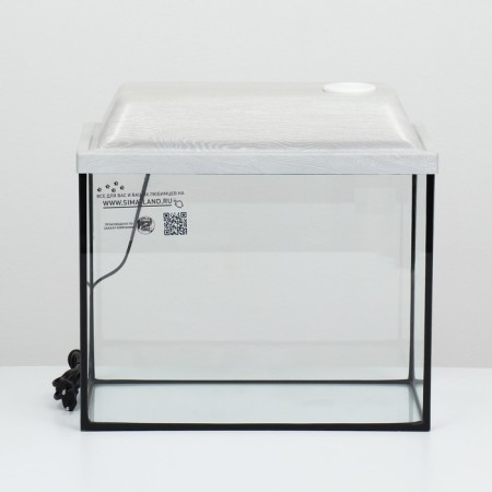 Aquarium "rectangular" with a lid, 20 liters, 36 x 19 x 29/34 cm, bleached oak-4
