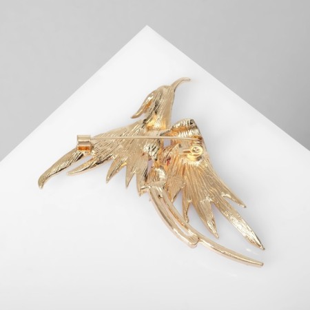Brooch "Firebird", colored in gold-1