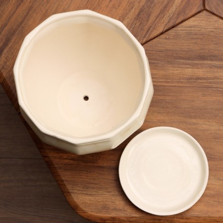 Set of pots 3pcs. "Mirage" white: 14.5l. 5.3l, 2l-4